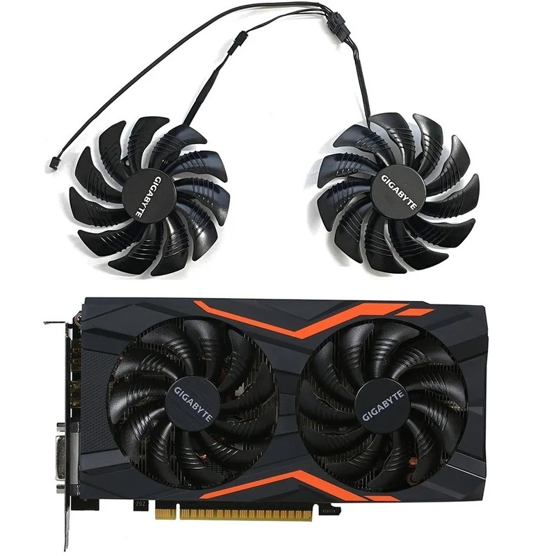 PLD09210S12HH T129215SU 88 มม.DC 12V 0.5A 4pin สําหรับ Gigabyte GTX 1050 1060 1070 Ti GV-RX570 580 A