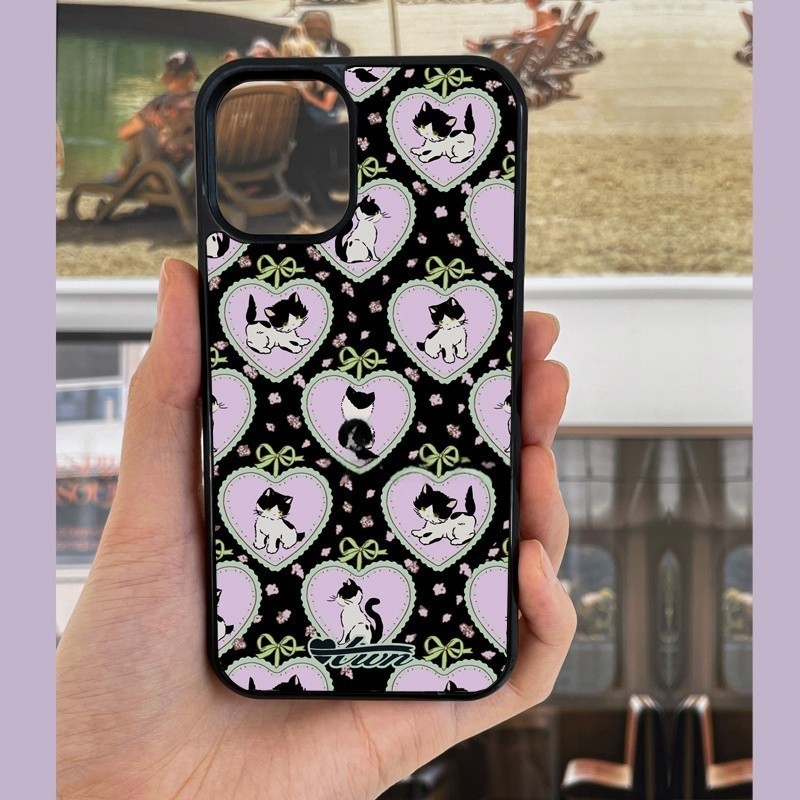 Loves และแมวเคสโทรศัพท์ Drop-Resistant สําหรับ iPhone 16 Promax 15 Promax 11 12 13 14plus 15plus 16e 16plus 15pro