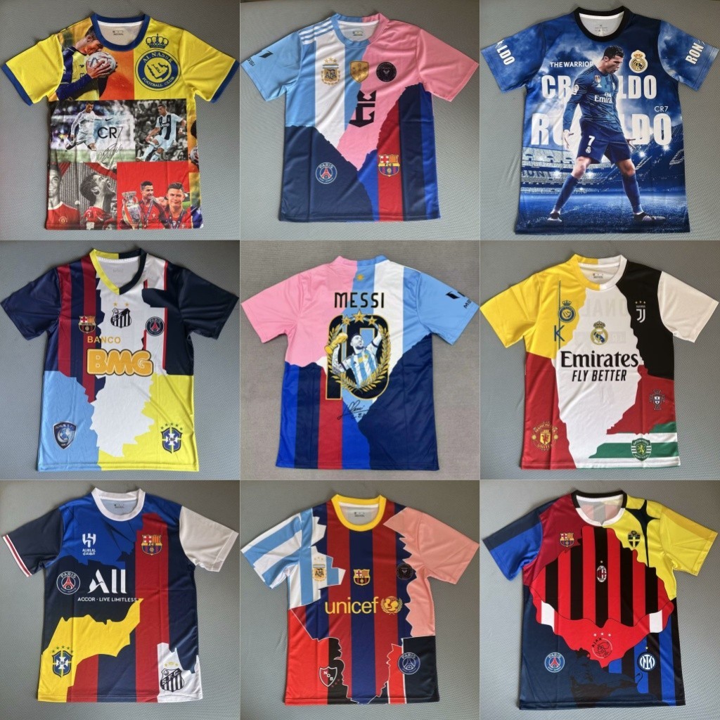 พัดลม Issue Ronaldo Messi Neymar Jr Ibrahimovic CR7 Special Edition คุณภาพสูง Jersey Men