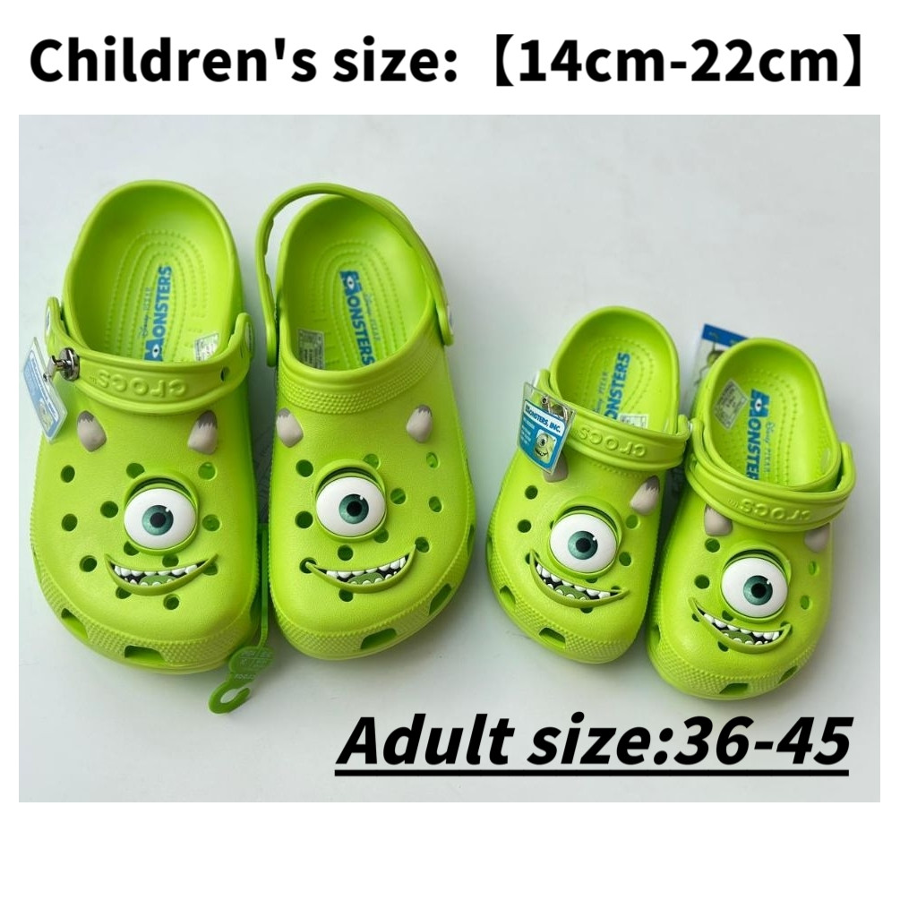 crosINC Clog รองเท้าแตะสําหรับผู้ใหญ่ รองเท้าแตะการ์ตูนสําหรับผู้ชายและผู้หญิง รองเท้ารูพ่อแม่และลูกฤดูร้อน