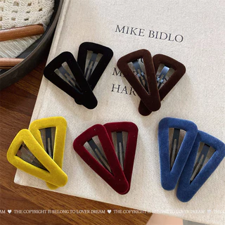 ปีใหม่สีแดง หมาล่าเนื้อ กิ๊บติดผมหน้าม้าด้านข้าง BB คลิปแบน ปิ่นปักผม เทศกาลใช้