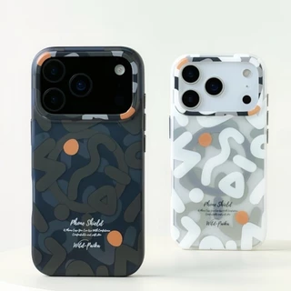 อินเทรนด์ Frosted Graffiti เคสโทรศัพท์แม่เหล็กสําหรับ iPhone 17Air 11 12 13 14 15 16 17 Pro Max 15 14 16 Plus แฟชั่นโปร่งแสง Soft Border ปลอกกันกระแทก Matte Hard PC ฝาหลัง