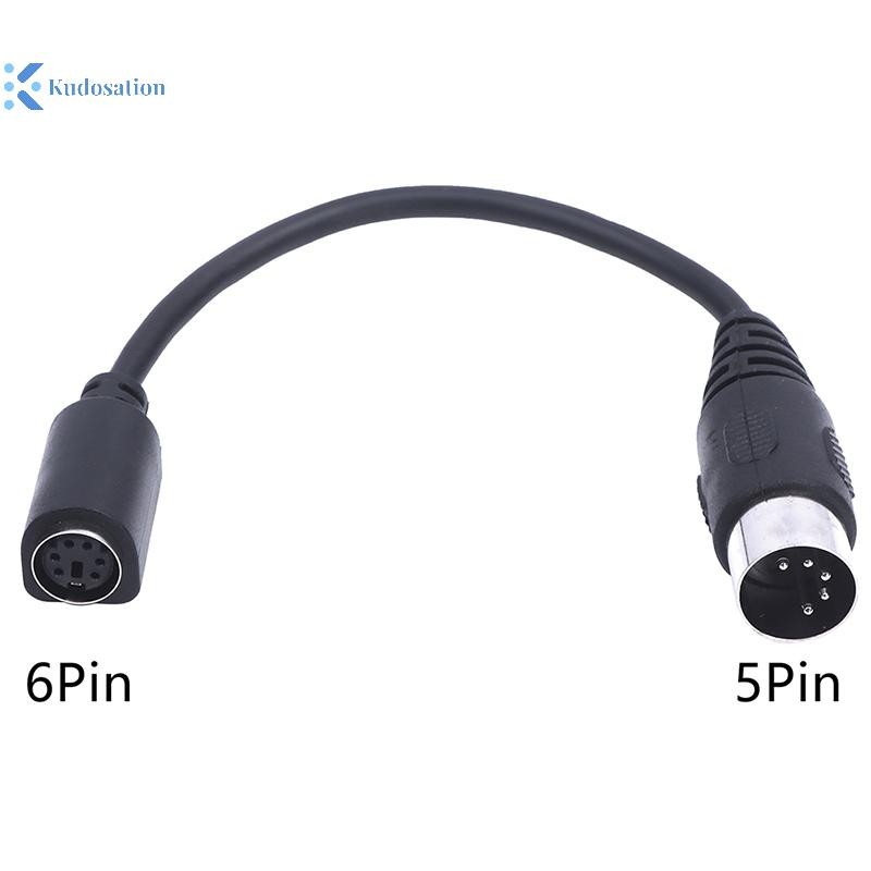 Kudosion MD 6-pin Female to DIN 5-pin Male Cable Ps2 Keyboard and Mouse Transmission Cable Nice