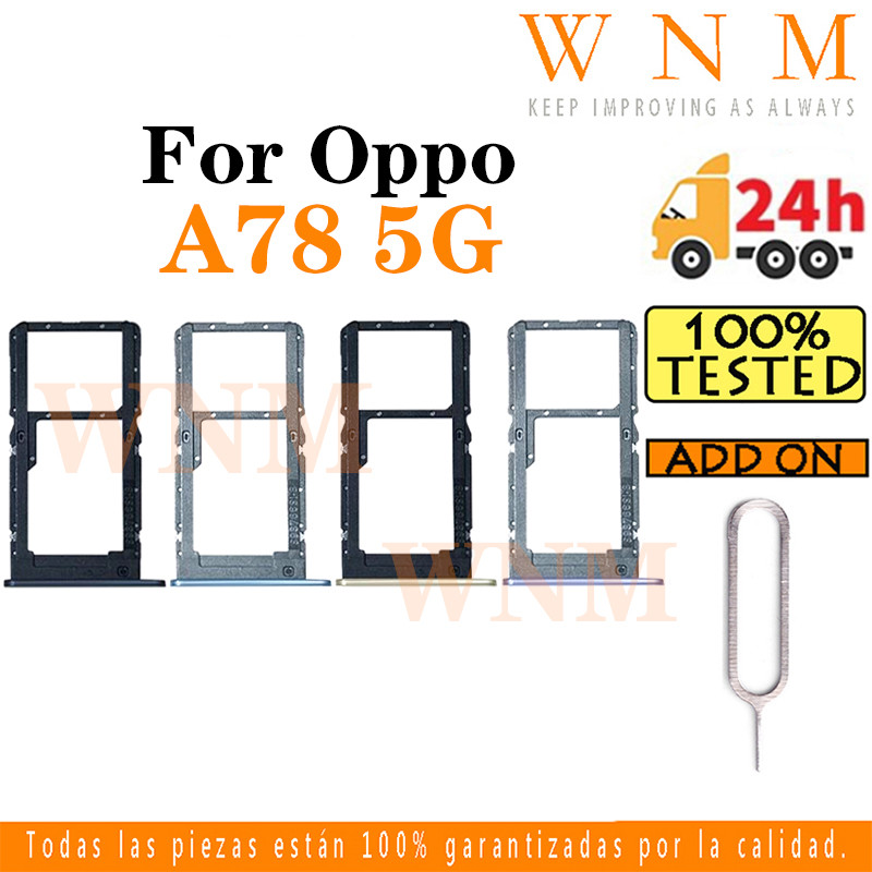 สําหรับ OPPO A78 5G CPH2565 ถาดซิมการ์ด ช่องใส่การ์ดผู้ถือการ์ด Reader SD Slot Adapter Replacement P