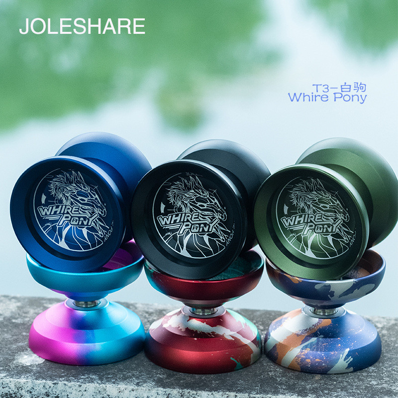 JOLESHAREYOYOS Happy Hedonic Yo-Yo T3 ม้าสีขาวโลหะ Yo-Yo การแข่งขันการแข่งขันระดับมืออาชีพแฟนซี Yo-Y