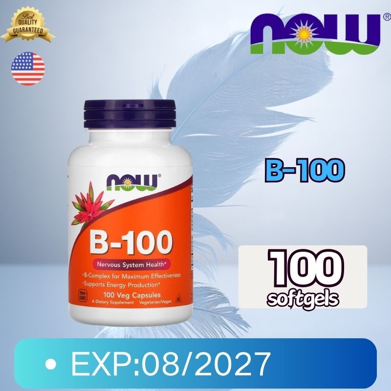 NOW วิตามินบีรวมเข้มข้น NOW Sustained Release B-100 100 Tablets