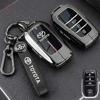 สังกะสีอัลลอยด์พวงกุญแจสําหรับ Toyota Wildlander Rav4 Prado Levin Avalon Fortuner Yaris Camry, Key Holder Key Fob ฝาครอบ Protector Shell