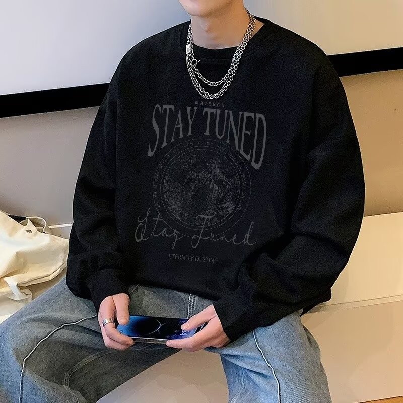 หลวมด้านบนอินเทรนด์ฤดูใบไม้ร่วงฤดูหนาว 23 ฤดูใบไม้ผลิฤดูใบไม้ร่วงเกาหลีรุ่นใหม่เสื้อกันหนาวผู้ชายใหม