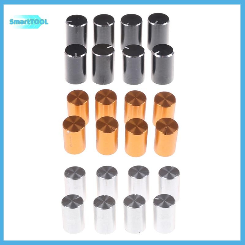 UTZN> 8 ชิ้น 10*15 มิลลิเมตร 6 มิลลิเมตร Dia Knurled เพลาอลูมิเนียม Volume Control Potentiometer ลูกบิดใหม่