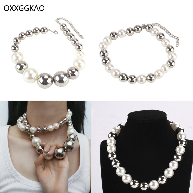 เพ้นท์ลูกป�arl vintage สร้อยคอมีโบา ดีไซน์คล้องกระดูกคอ สง่าอย่างเรียบหรู