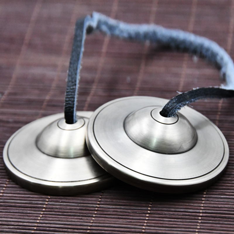 ทิเบตเนปาล Tantric เครื่องมือ Dharma Assembly Bronze Collision Bell Bell Bell ทองแดง Cymbal Dingxia 