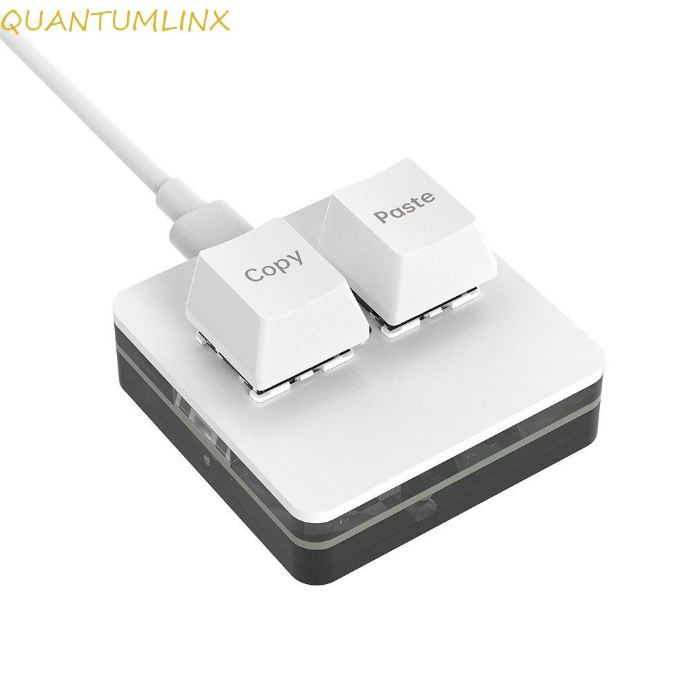 QUANTUML Copy Paste Keypad,อะคริลิคMini Custom Mini 2 Keyปุ่มกด,Hot Swap Red Switchความสว่างปุ่มกด 2