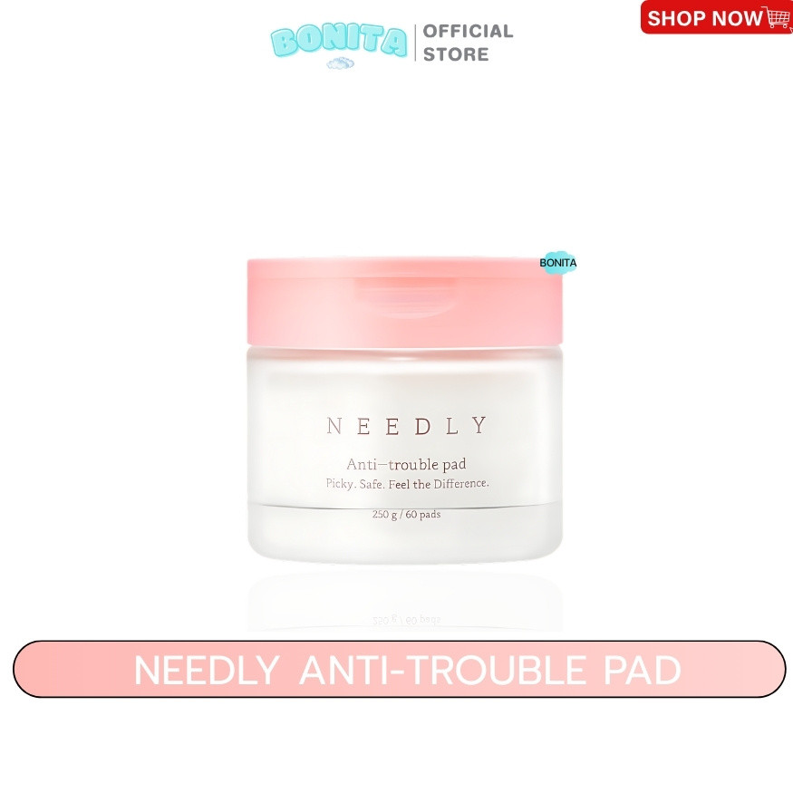 นีดลี่ NEEDLY ANTI-TROUBLE PAD มี AHA และ PHA ช่วยผลัดเซลล์ผิว โทนเนอร์แพดลดสิวอุดตัน ขจัดความมัน