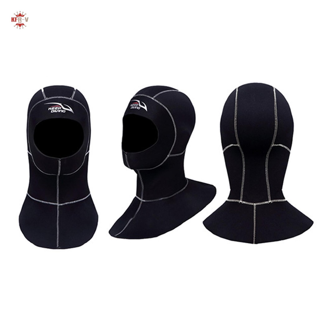 3MM Neoprene Scuba Diving Hood ว่ายน้ําดําน้ําหนาหมวกยืด Sailing Thermal Hood