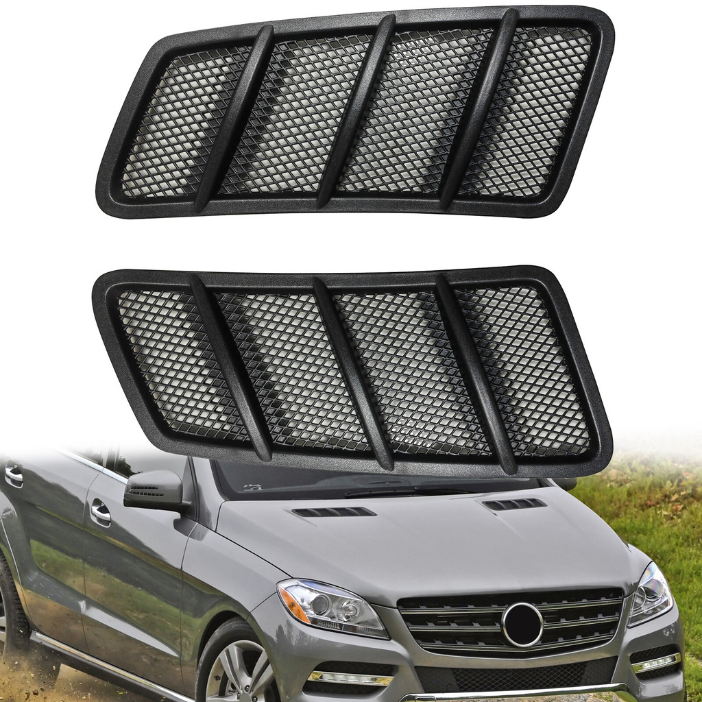 L&R Hood Air Vent Grille Cover Trim สําหรับ Mercedes Benz 2012-2015 W166 GL ML