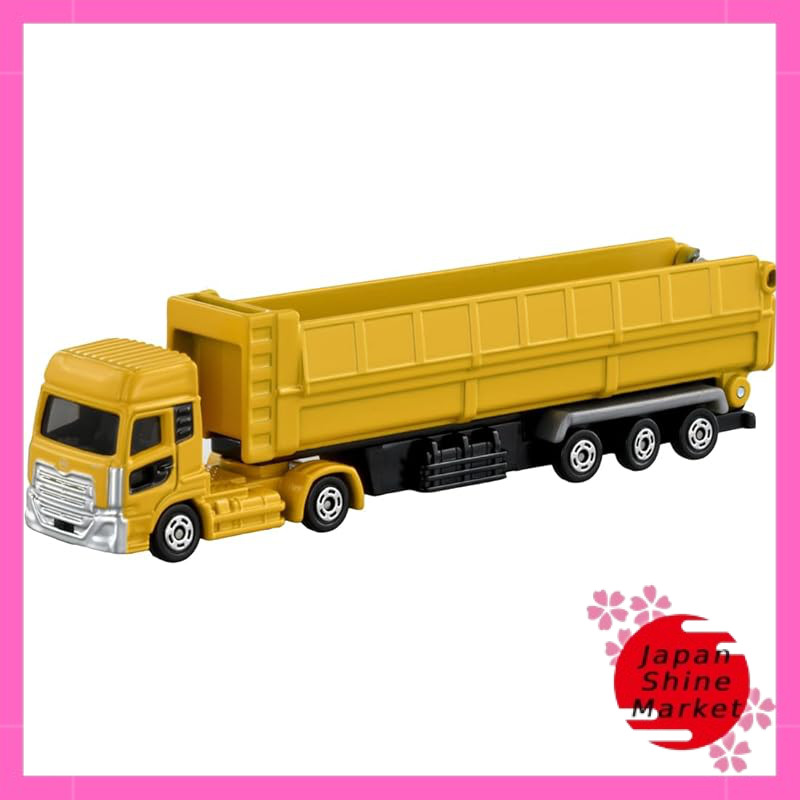 Takara Tomy Tomica Long Type No. 147 UD Trucks Quon Trailer Dump Mini Car Toy, suitable for ages 3 a