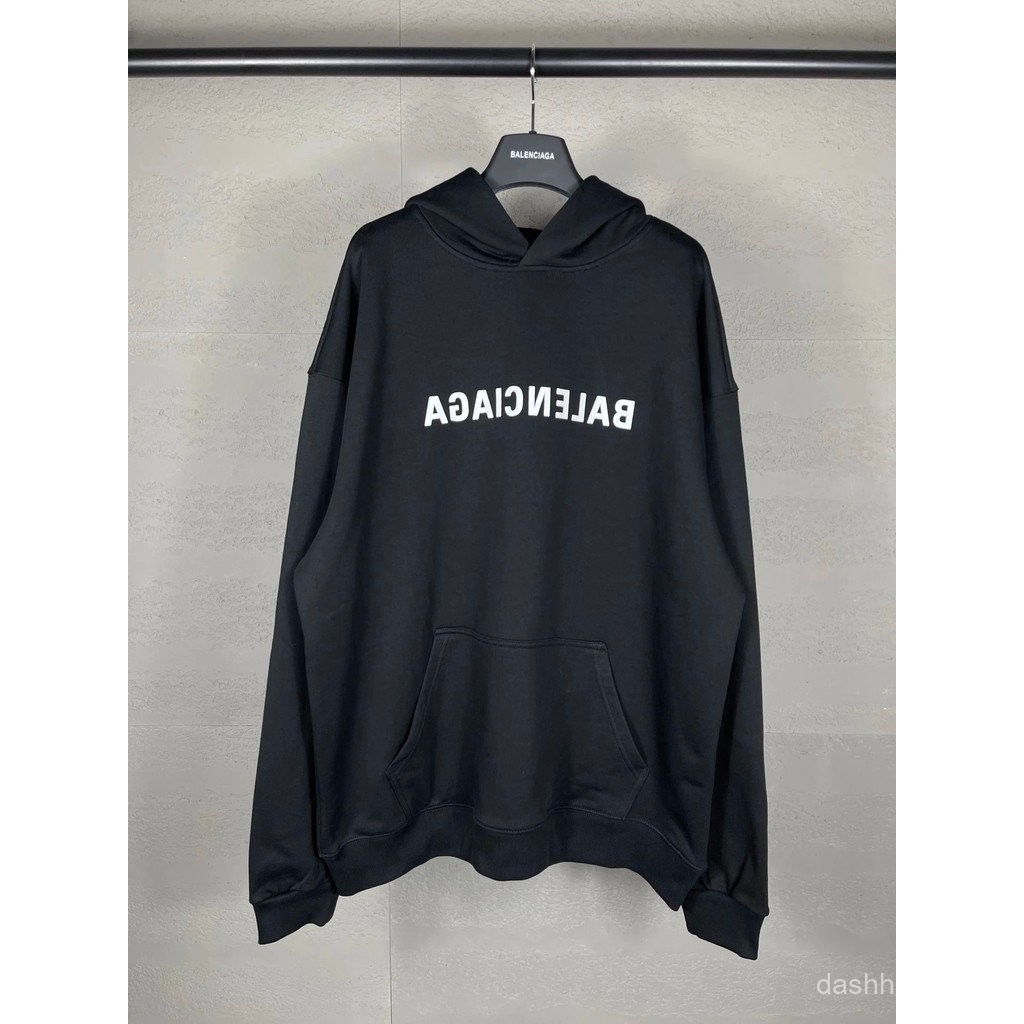 Balenciaga Sweatshirt Hoodie พรินต์โลโกมิ러เรเวอร์