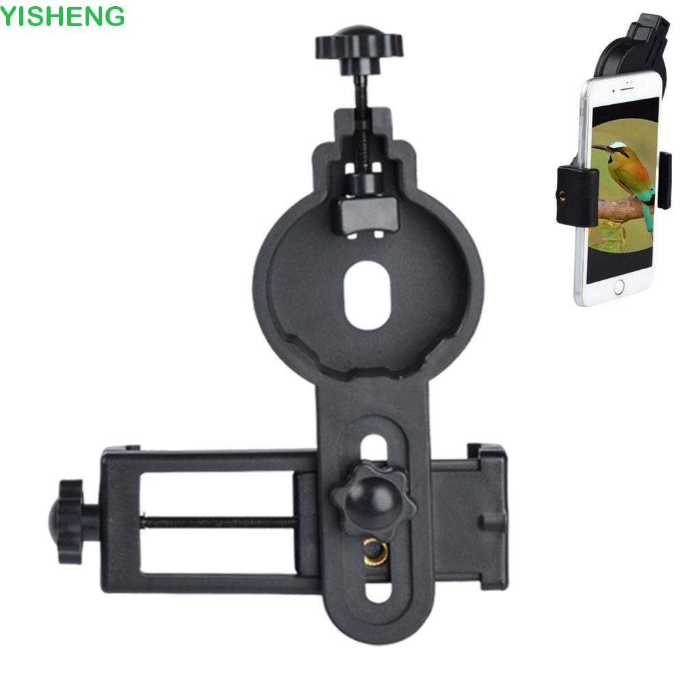 YISHENG Telescope Phone Clip Bracket, Rotary Clamp Universal Phone Lens Photography Adapter Mount, C