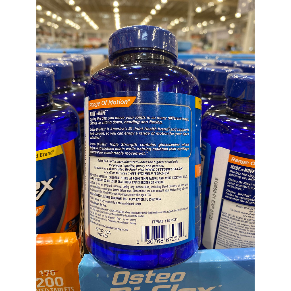 US Direct Mail Osteo Bi-Flex 3 ครั้ง Strong Ammonia วิตามินกระดูก Strength คอลลาเจน MSM Joint 200 แค