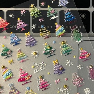 สติกเกอร์คริสต์มาสน่ารักสติกเกอร์ตกแต่งการ์ตูน ทําเอง สติกเก…