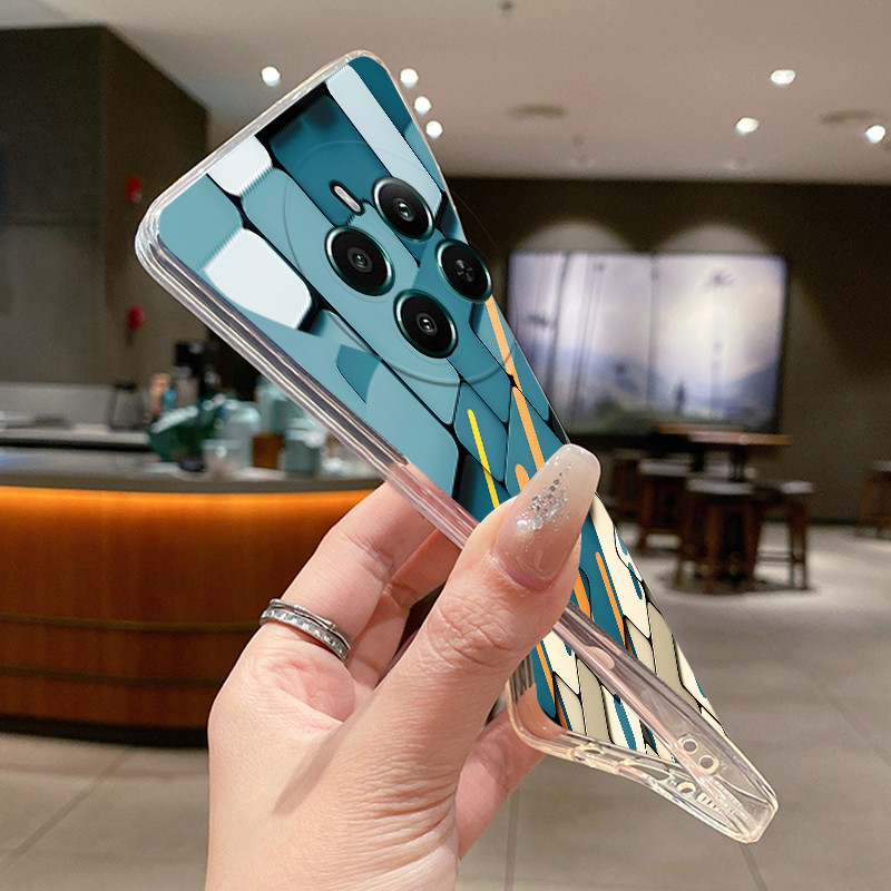 สําหรับRealme 12 + 5G RMX3867 / Realme12 4G RMX3871 Jellyซิลิโคนนุ่มTPUกรณีแฟชั่นสไตล์พิมพ์รูปแบบกระต่ายแมวดอกไม้โปร่งใสฝาครอบป้องกัน - รูปที่ 5