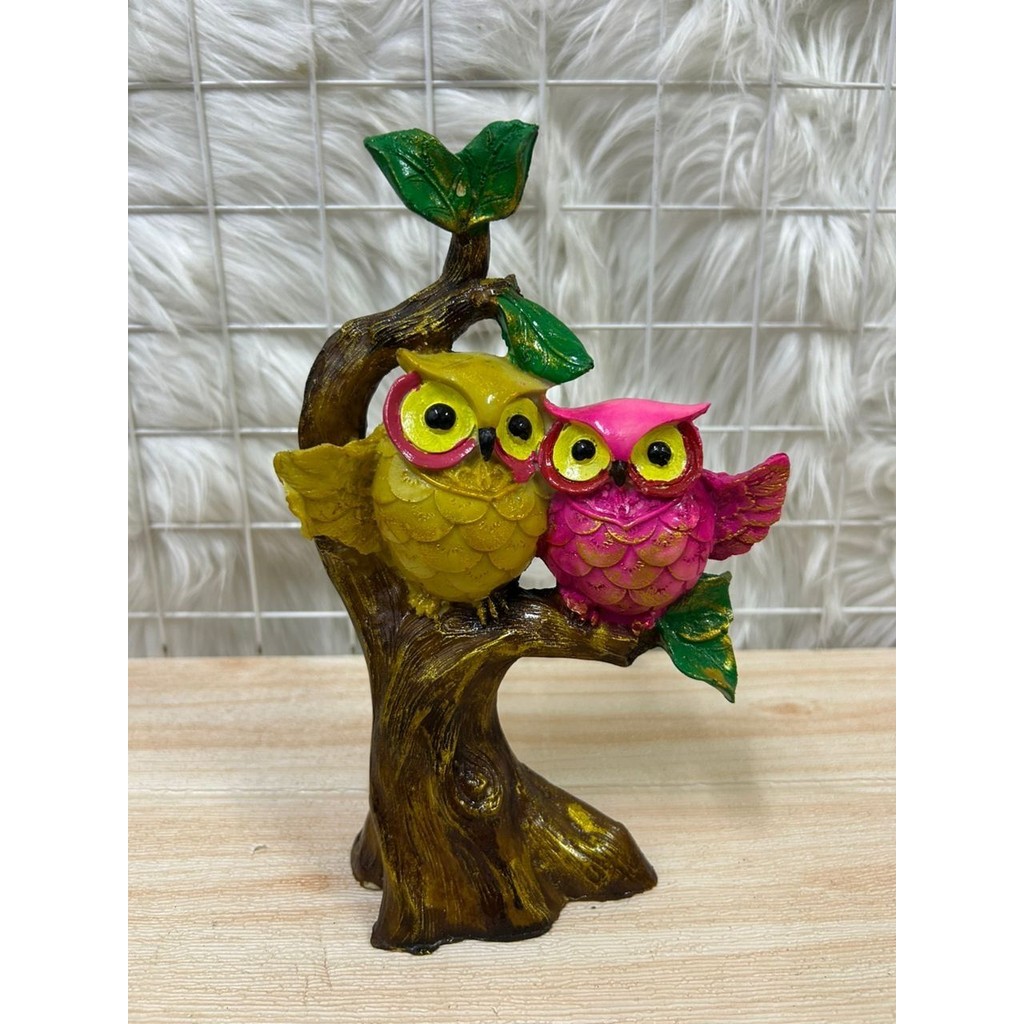 PM3 - Polyresin Two Owls Decor