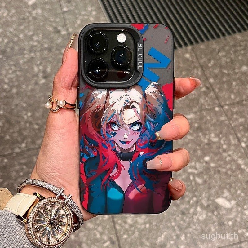 เคสโทรศัพท์เม็ดสีสวยงาม Harley Quinn เหมาะสําหรับ iPhone 14 15 16 pro max 17promax xr xs 13promax 12promax 11promax 15plus เคสป้องกันกันกระแทก