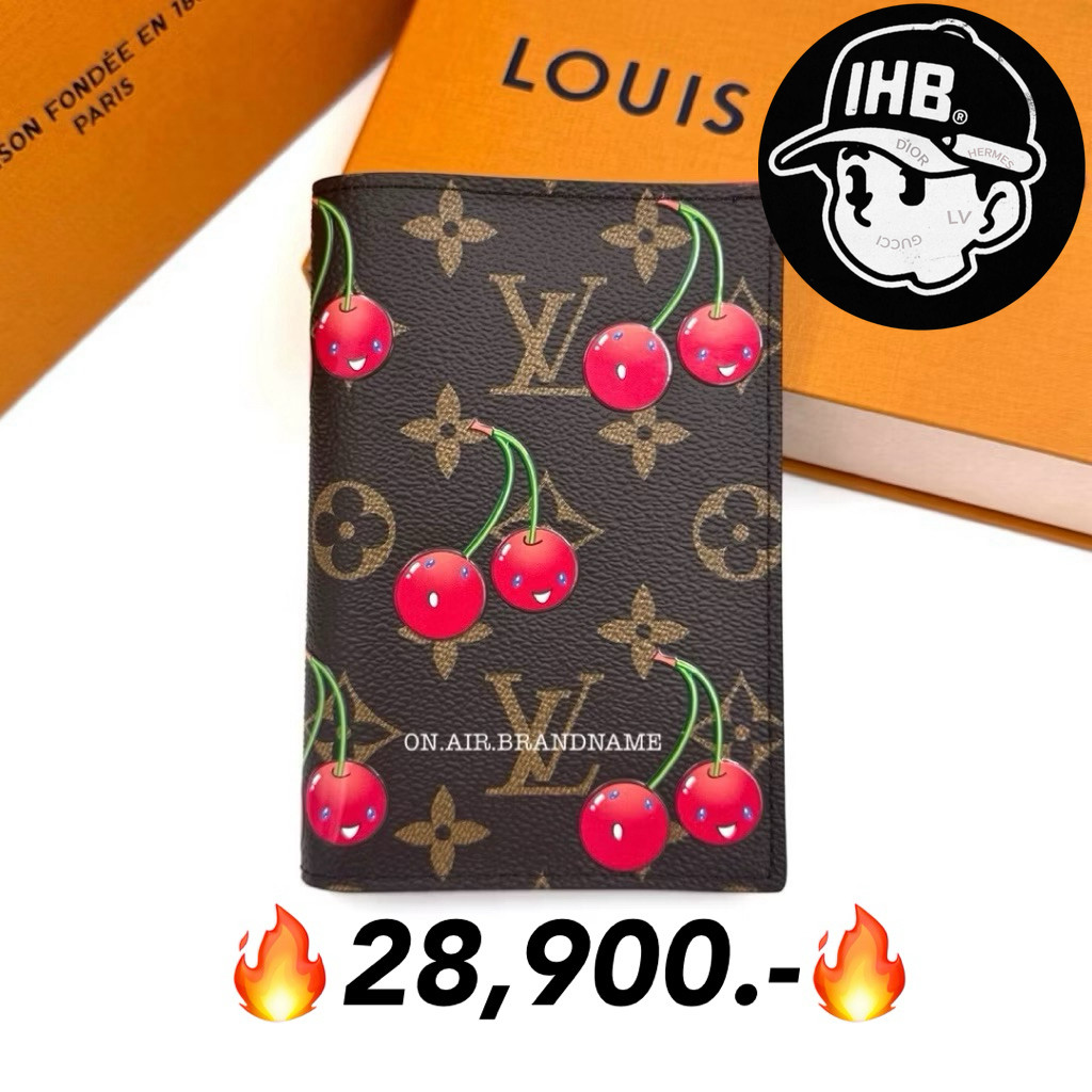 New LV x TM cherry passport cover คอลเชอร์รี่ cherry ต้องสะสม