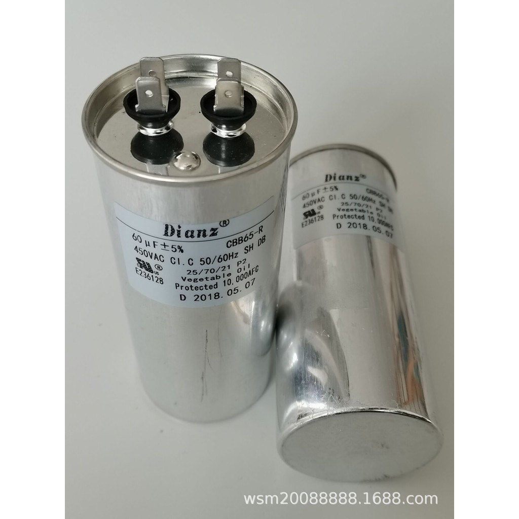 DIANZ CBB65-R SH DB 60UF 60VF MF 450V AC มอเตอร์เครื่องปรับอากาศตัวเก็บประจุสตาร์ท