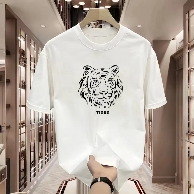 COD 2025A1419 Pure Cotton Compact Siyuan Spun White Ink Print P21 White Black Wine Red S-4XL new23 P