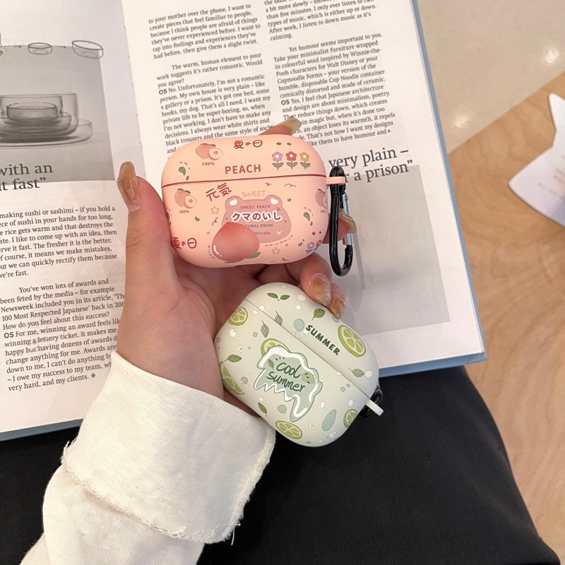 พีชสําหรับ HUAWEI FreeBuds SE4 ANC ชุดหูฟังบลูทูธไร้สายชาร์จช่องป้องกันกรณี FreeBuds se4 การ์ตูนน่าร