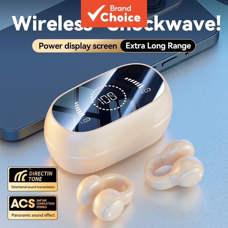 SPRISE M47 หูฟังคลิปหูหูฟังบลูทูธ LED อัจฉริยะจอแสดงผล On-Ear หูฟังขนาดเล็กตัดเสียงรบกวนหูฟังคุณภาพสูง