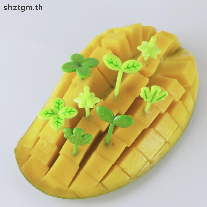 SHZTGM 8 ชิ้นผลไม้ Vork Tandenstoker Bladeren Salade Tiny Vork Mini เค้ก Picks สําหรับเด็ก null