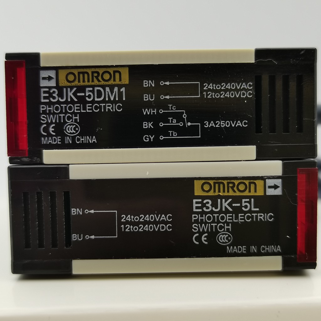 สวิตช์โฟโตอิเล็กทริคชนิดฉีด Omron E3JK-5DM1 5DM1-N 5DM2 E3JK-5L เซ็นเซอร์อินฟราเรด