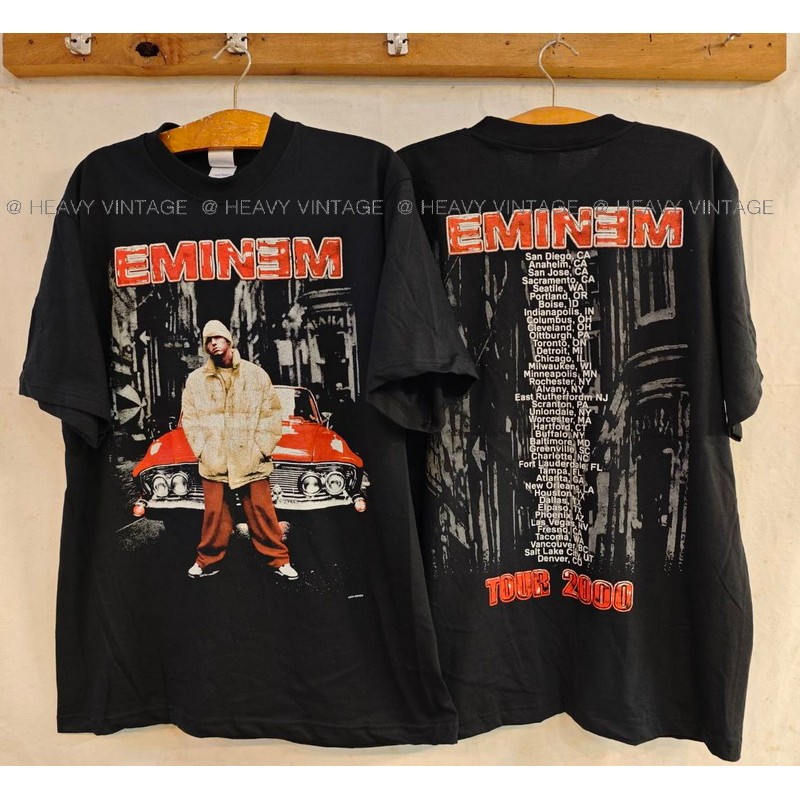 EMINEM AMERICA TOUR 2000 deadstock เสื้อวินเทจ เสื้อทัวร์ วงร๊อค heavy vintage shirt
