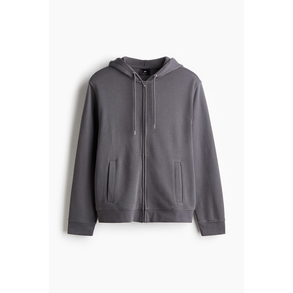 H&M(เอชแอนด์เอ็ม) ฮู้ดดี้แบบ Regular Fit ที่ซิปเปิด-ปิด Men Regular Fit Zip-through hoodie 0852614_9