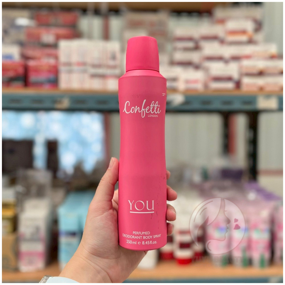 Confetti London Body Spray 250ml. คอนเฟตติ ลอนดอน บอดี้ สเปรย์ 250 มล.