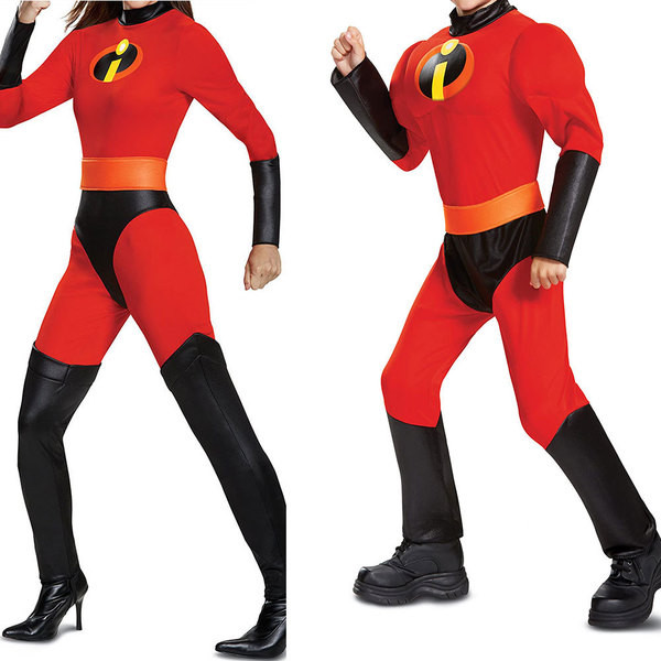 halloween costume ชุดฮาโลวีน ชุดบอดี้สูท Incredibles Agent Force สำหรับคอสเพลย์ฮัลโลวีนและสวมใส่เล่น