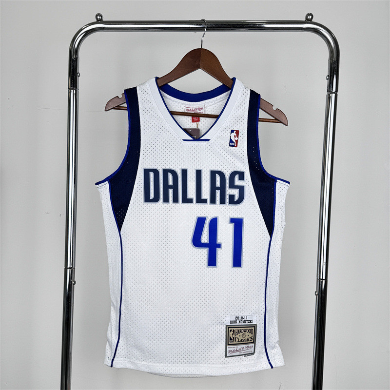 Retro Jersey Lone Rangers 10/11 หมายเลข 41 Nowitzki สีขาว