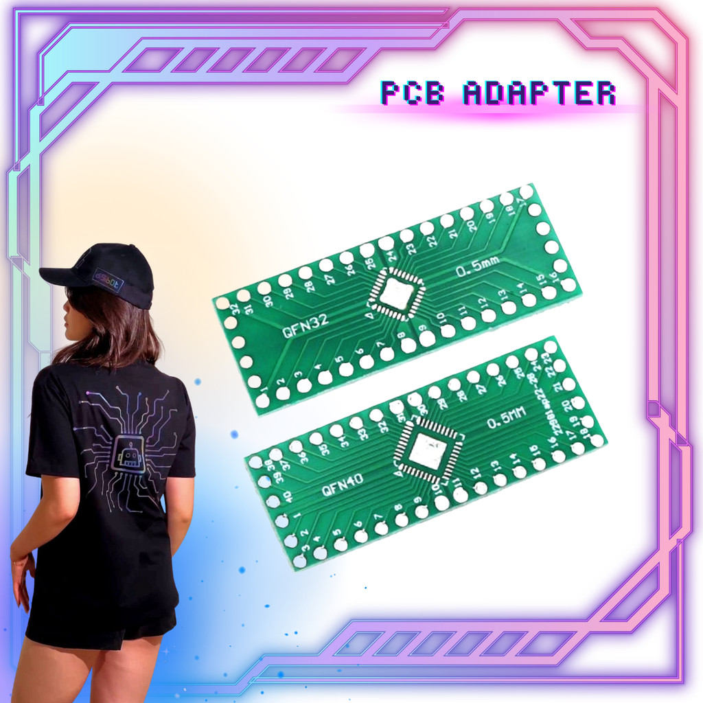 ‌อะแดปเตอร์ PCB QFN32 / QFN40 ถึง DIP - Digibot Official
