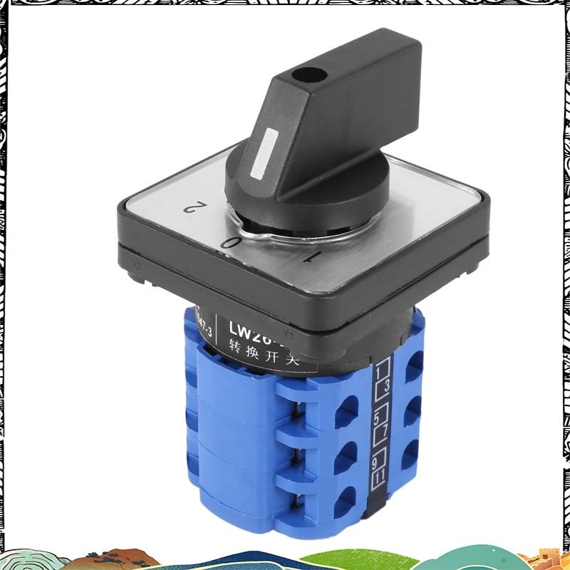 3 ตําแหน่ง On-Off-On Changeover Control Rotary Cam Switch 20A neweer