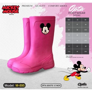 รองเท้าบู๊ทกันน้ำ GTR M-895 **สูง 12 นิ้ว OPTA บู๊ทยาว Mickey Mouse นุ่มน้ำหนักเบา ใส่สบาย ลิขสิทธิ์แท้