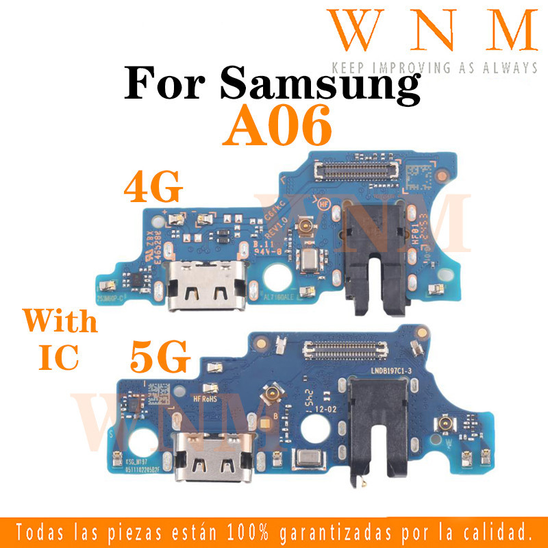 พร้อม IC USB ชาร์จพอร์ต Dock Connector สําหรับ Samsung Galaxy A06 4G 5G A065 A065F Charger พอร์ตอะไห