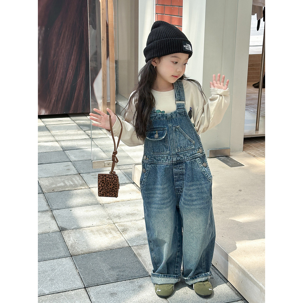 Ambb Girls Loose Casual Trend Retro Fashion Overalls