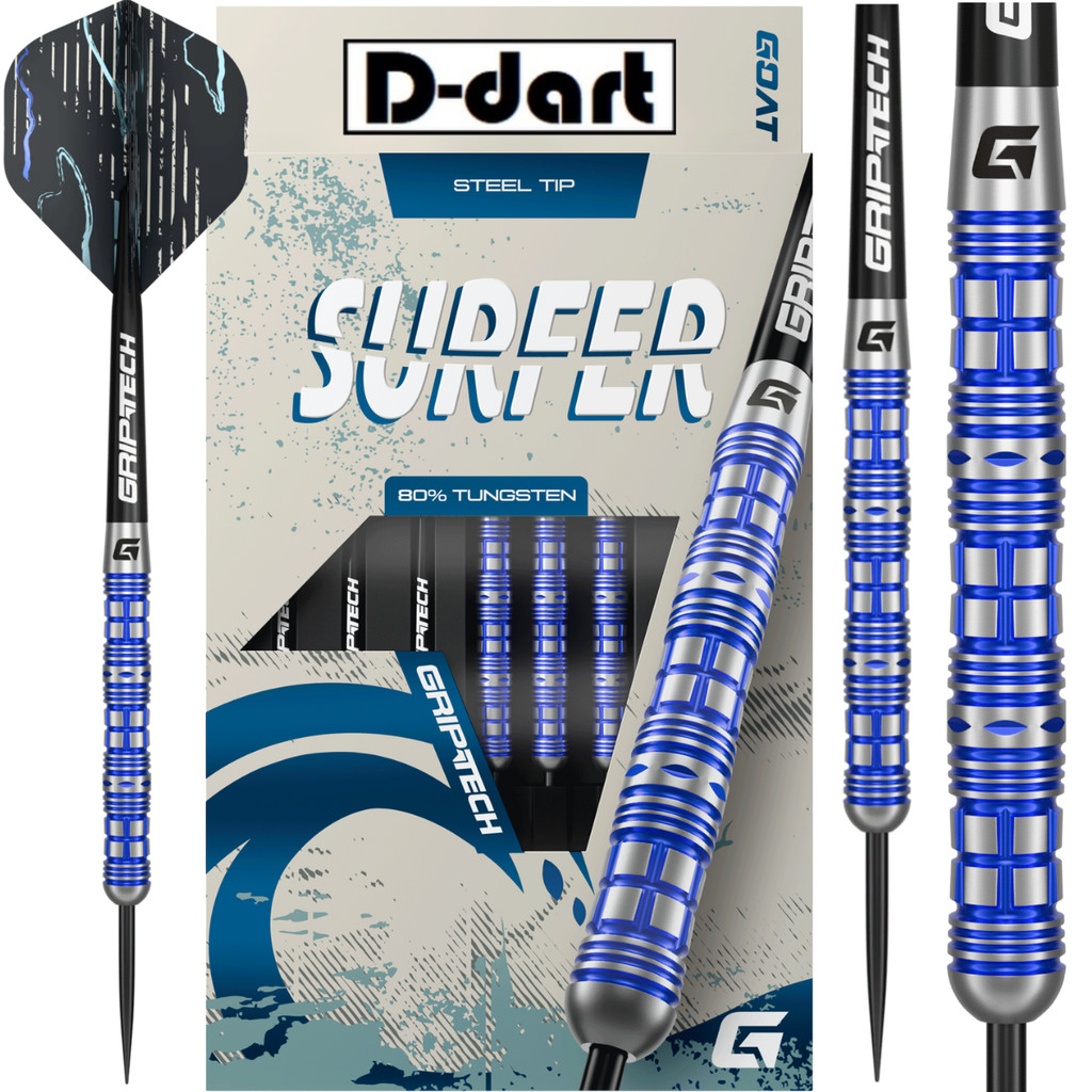 GOAT STEEL TIP DARTS - 22G SURFER 80% Tungsten DART