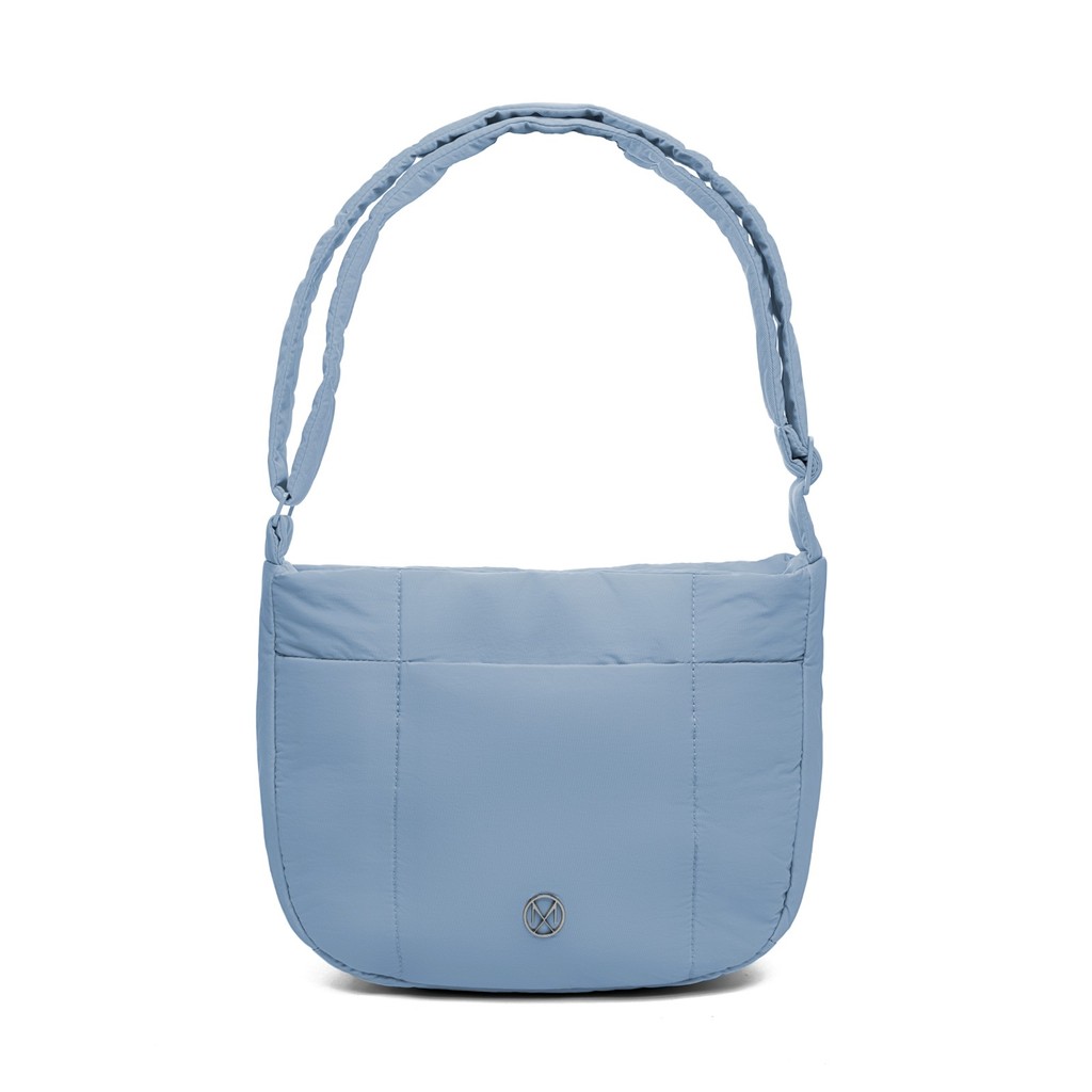 Mixelo Puffy Sling Bag Nylon Waterproof Womens Shoulder Bag Crossbody แฟชั่นเกาหลี Simple