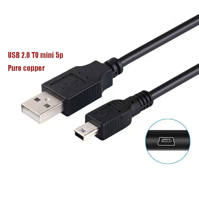1.5Mสายเคเบิลข้อมูล USB ขนาดเล็ก สายเคเบิล สายเคเบิลข้อมูล Mini USB 2.0 สำหรับกล้อง COM อ่านสายข้อมูลของฮาร์ดดิสก์ของคุณ