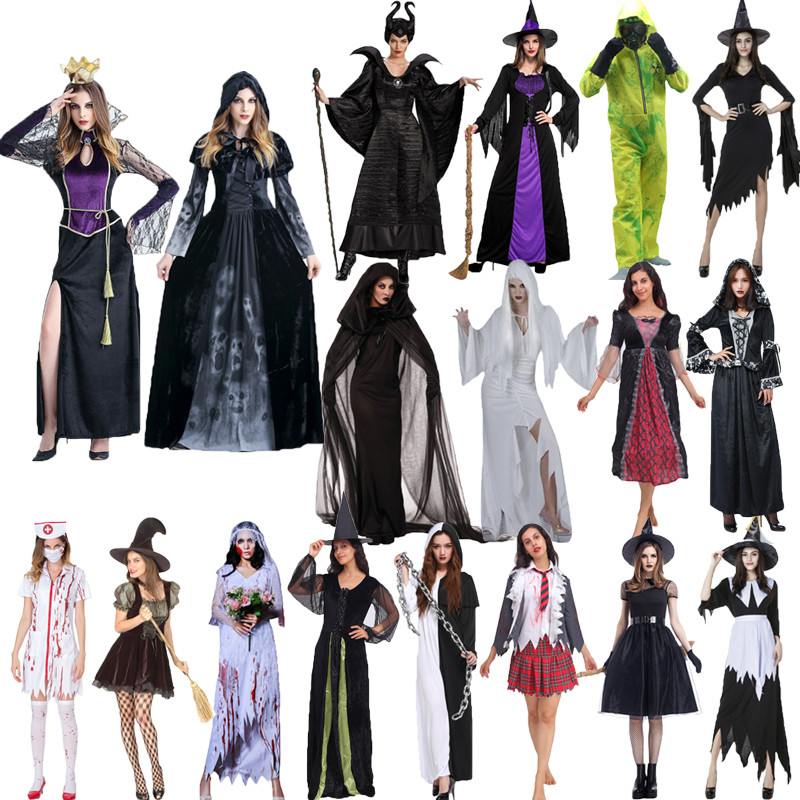 ชุดฮาโลวีน ชุดคอสเพลย์ แม่มดเจ้าสาว npc แต่งตัวซอมบี้ผีสยองขวัญ