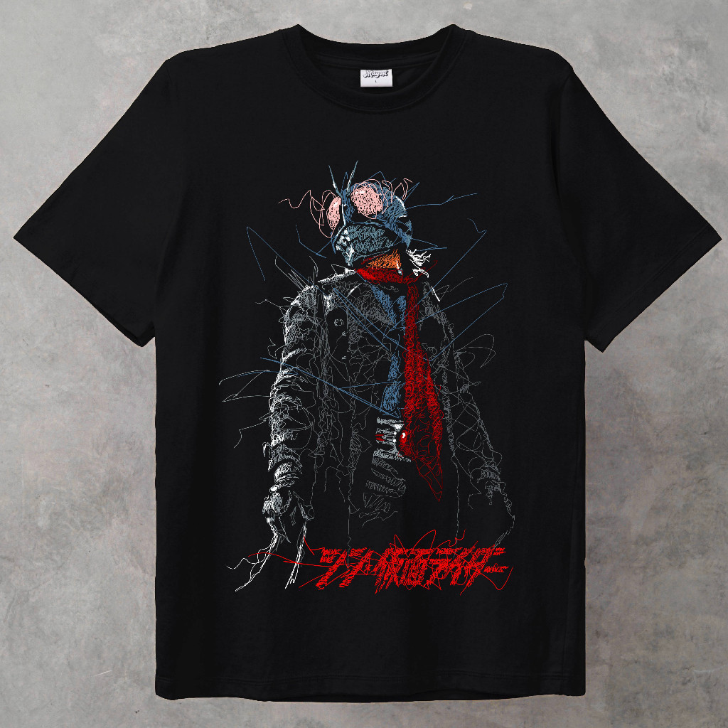 Kamen Rider Artistic Graphic Tee ทำจากผ้าฝ้าย 100%, สไตล์ยูนิเซ็กซ์ มีให้เลือกตั้งแต่ขนาด S ถึง 5XL