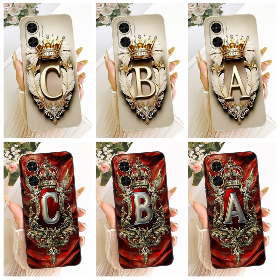 สําหรับ Xiaomi Poco C71 2025 ปลอกใหม่ตัวอักษรสไตล์ Feather Crown ซิลิโคนคู่เคสโทรศัพท์สําหรับ Xiomi 